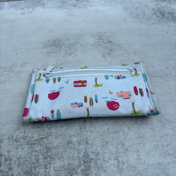 Kavu Big Spender Surf Camp Wallet Blue Beach HTF Pattern - Picture 2 of 4